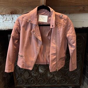 Ci Sono kids Blush Leather Jacket